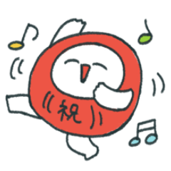 [LINEスタンプ] お祝いだる丸1