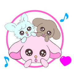 [LINEスタンプ] うるうる うさぎ達