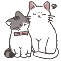 [LINEスタンプ] しろねことキジトラの日常スタンプ