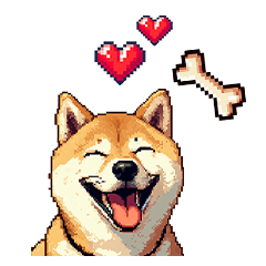 [LINEスタンプ] ドット絵 アレンジして使える柴犬の画像（メイン）