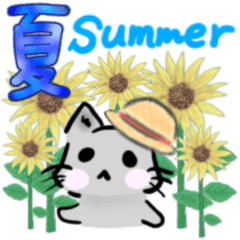 [LINEスタンプ] 夏のゆる猫スタンプ