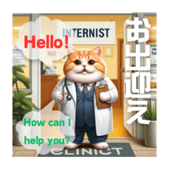 [LINEスタンプ] Cat is a doctor  猫のお医者さん