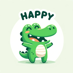 [LINEスタンプ] エモーション・クロコダイルの感情スタンプ