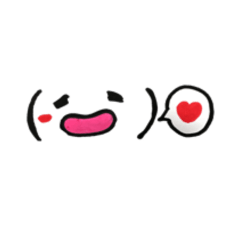 [LINEスタンプ] 顔文字リアクションスタンプ②