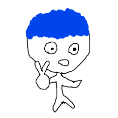 [LINEスタンプ] BLUEマン