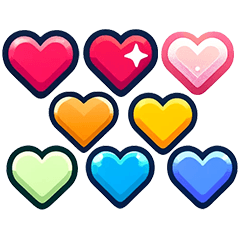 [LINEスタンプ] スタンプアレンジデコ ハート