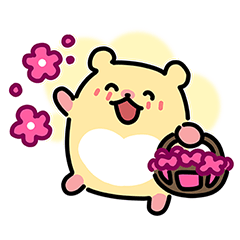 [LINEスタンプ] かわいいハムスター 「ラブハムスター」