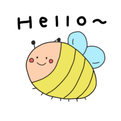 [LINEスタンプ] 英語で話すミツバチみーちゃん