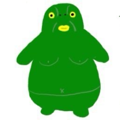 [LINEスタンプ] 緑のあいつ（謎の緑魚人）