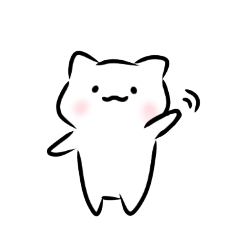 [LINEスタンプ] しろい ねこ