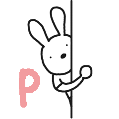 [LINEスタンプ] Pうさぎ