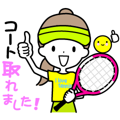 [LINEスタンプ] テニスガール♡I love tennis