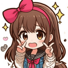 [LINEスタンプ] アイドルキャラクター001