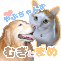 [LINEスタンプ] やぶちゃんず（むぎとまめ）