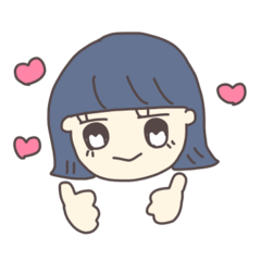 [LINEスタンプ] 使いやすいメルヘンなおんなのこ