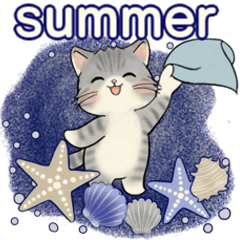 [LINEスタンプ] 笑顔を運ぶ猫たち ♡ 夏を元気に