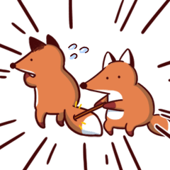 [LINEスタンプ] キツネのカリさん (ver.貼り込み|）