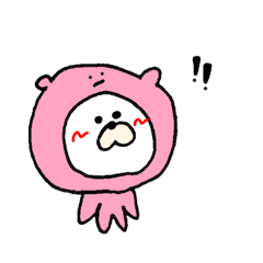 [LINEスタンプ] ピンクスーツのクマ君。[手書き］