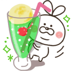 [LINEスタンプ] 夏のうさもちゃ