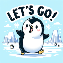 [LINEスタンプ] かわいいインペリアルペンギン