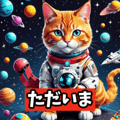 [LINEスタンプ] シュールな宇宙猫【日常会話1】