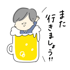 [LINEスタンプ] 頑張る会社員（飲み会要員）