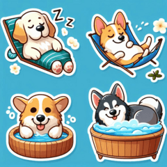 [LINEスタンプ] 楽しむための犬たちの画像（メイン）