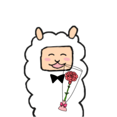 [LINEスタンプ] アルパカのパカさん 組み合わせ花束編1