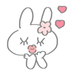 [LINEスタンプ] らぶりぃ。たらこちゃんうさぎ。