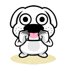 [LINEスタンプ] ちょっと上からな犬