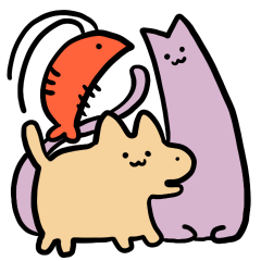 [LINEスタンプ] えびとねこといぬ