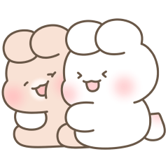 [LINEスタンプ] ウサギのカップル♡しゅーや＆とーや 1