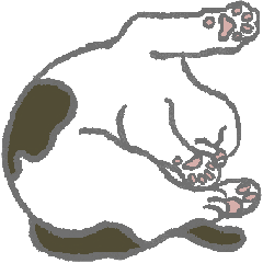 [LINEスタンプ] 眠る野良猫「寝こ」