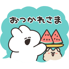 [LINEスタンプ] うさちゃん×LINE NEWS 復刻版の画像（メイン）