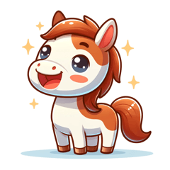 [LINEスタンプ] 愛らしい馬のスタンプ