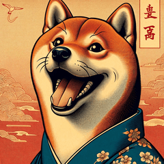 [LINEスタンプ] 浮世絵風柴犬スタンプ