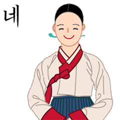 [LINEスタンプ] Na jin-sim, 時代劇女優