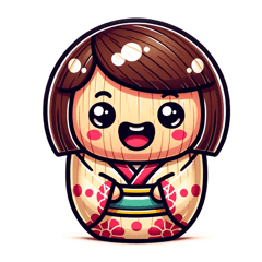 [LINEスタンプ] コミカルなこけし