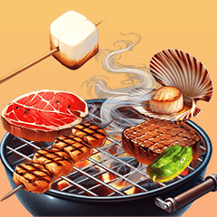 [LINEスタンプ] BBQしよ【組み合わせ対応】【超使える】