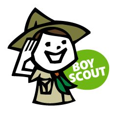 [LINEスタンプ] I am a BOY SCOUT.