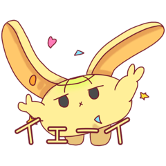 [LINEスタンプ] うさぎぱんのひるごはん