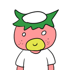 [LINEスタンプ] かっぱのいちごくんのリアクションスタンプ