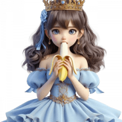 [LINEスタンプ] 姫は大きなバナナが食べたい