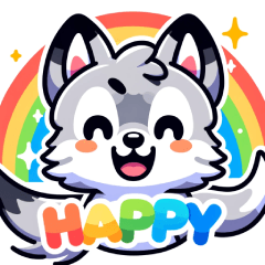 [LINEスタンプ] おちゃめなオオカミのスタンプ