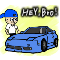 [LINEスタンプ] ぶるちゃんドリフト180sx