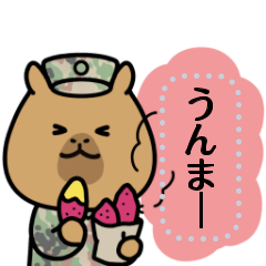 [LINEスタンプ] 陸上自衛隊・好きなセリフでカピバラ三曹