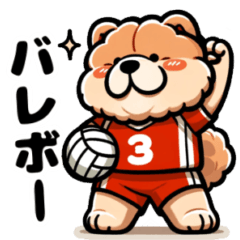 [LINEスタンプ] バレーボールが大好きな犬達