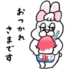 [LINEスタンプ] 夏！ぶりぶりうさぎの画像（メイン）