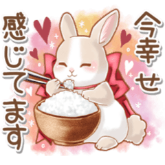 [LINEスタンプ] ずっと使える♡ウサギのNOWスタンプ