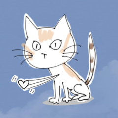 [LINEスタンプ] 猫が来た日 (la)